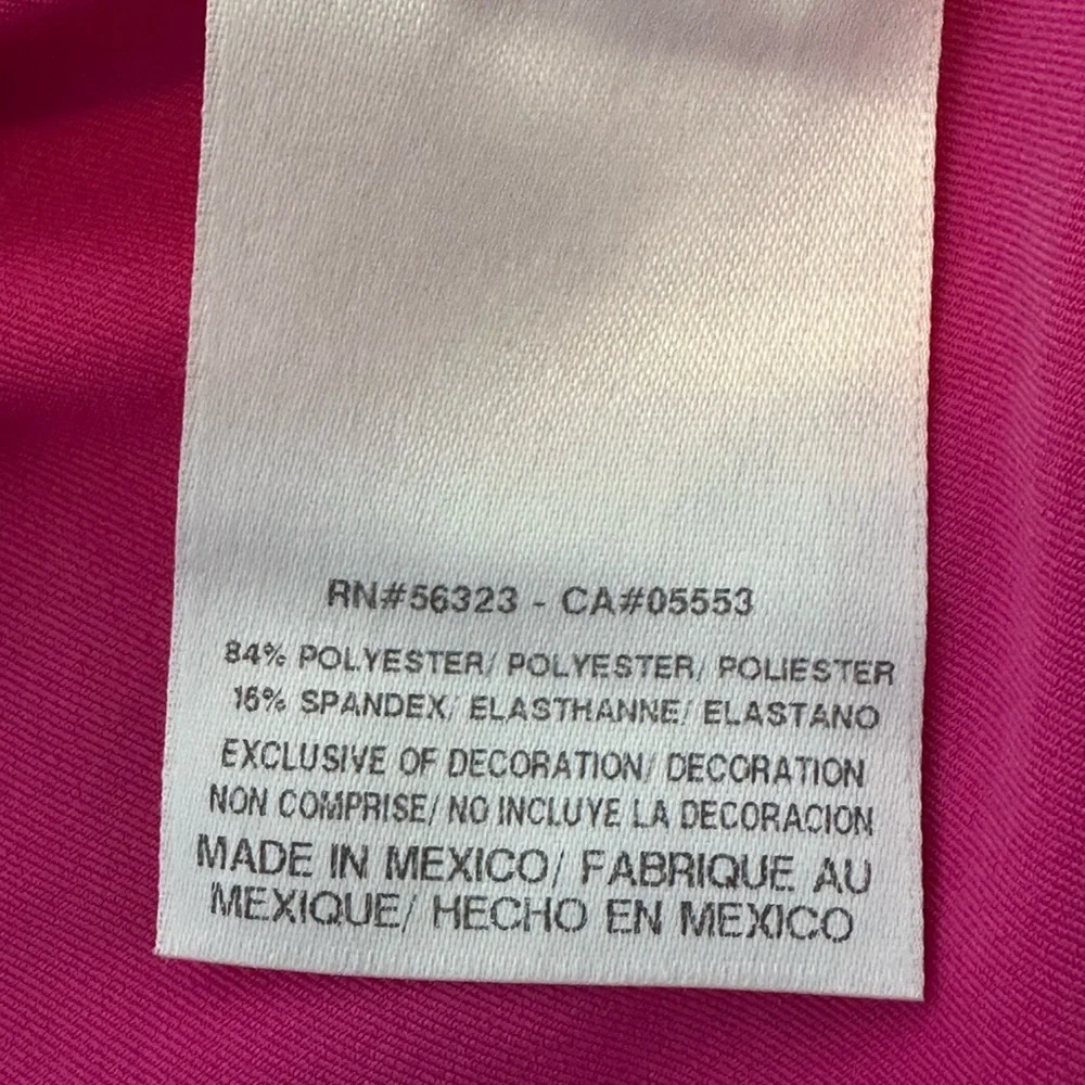 Nike Pink Dri-FIT V-Neck Short Sleeve Top with Yellow Swoosh